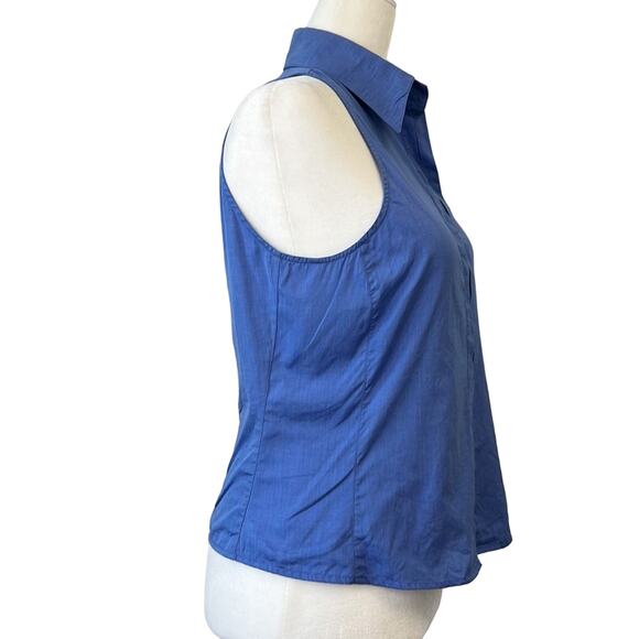 Women’s Armani Collezioni sleeveless blouse blue size 6 - Picture 5 of 10